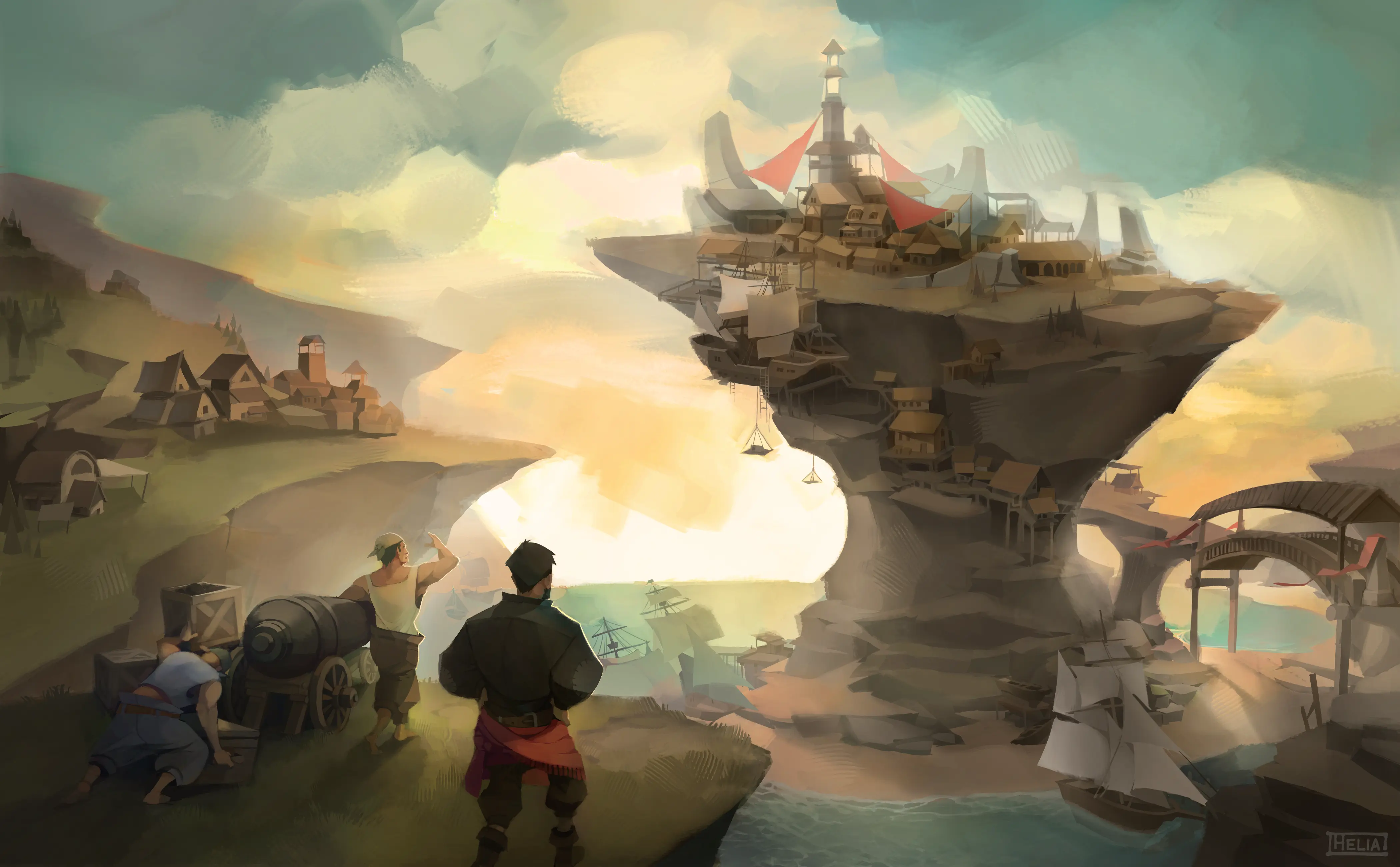 The cliffed coast city