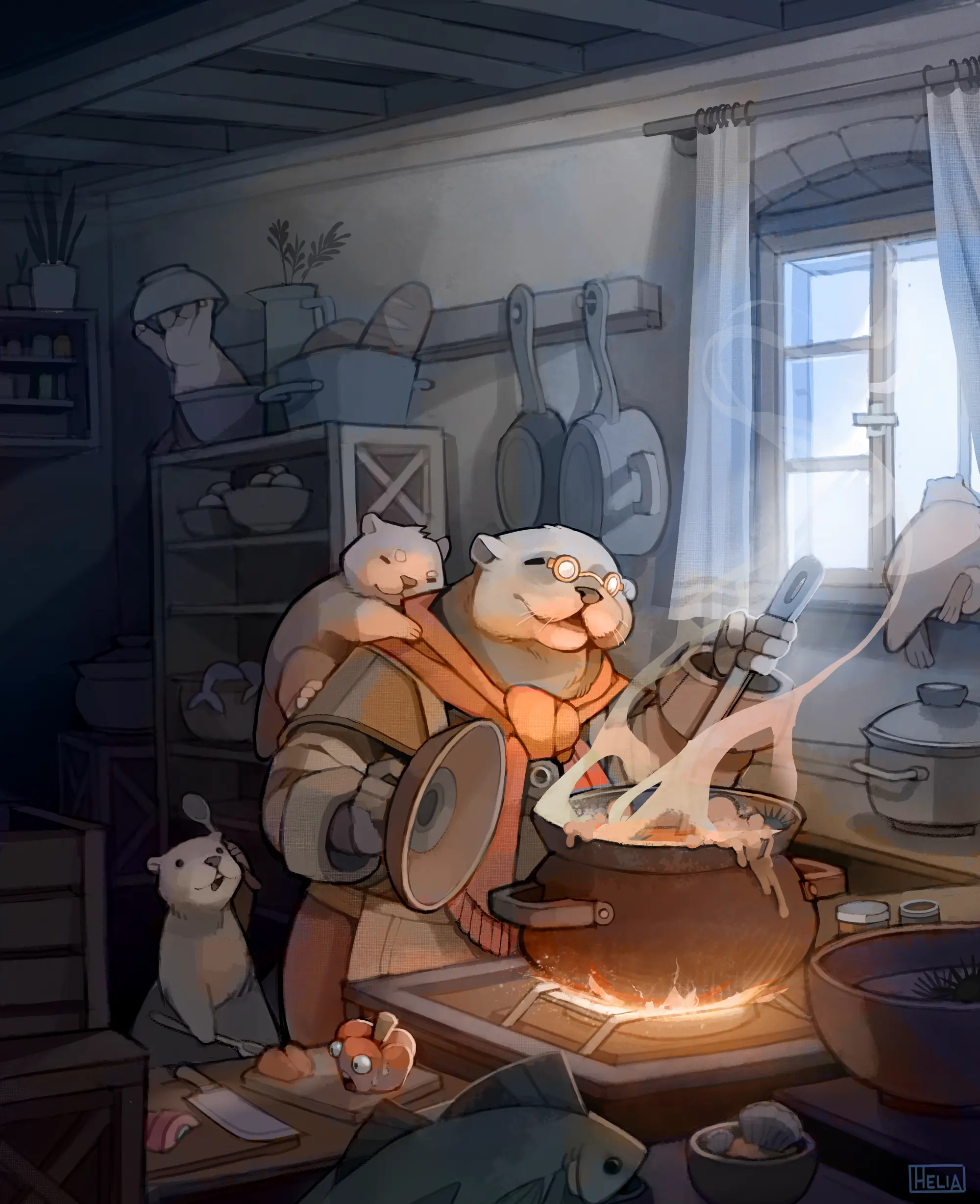 Delicious Sea Urchin soup ready to be served.